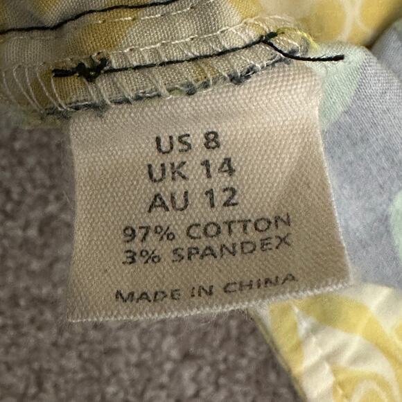 LoudMouth Golf Shorts Womens 8 Multicolor Cotton Abstract Print Boho Psychedelic - Picture 4 of 4